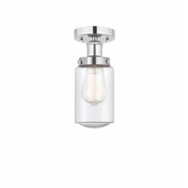 Innovations Lighting - Dover - 1 Light Semi-Flush Mount In Industrial Style-8.25