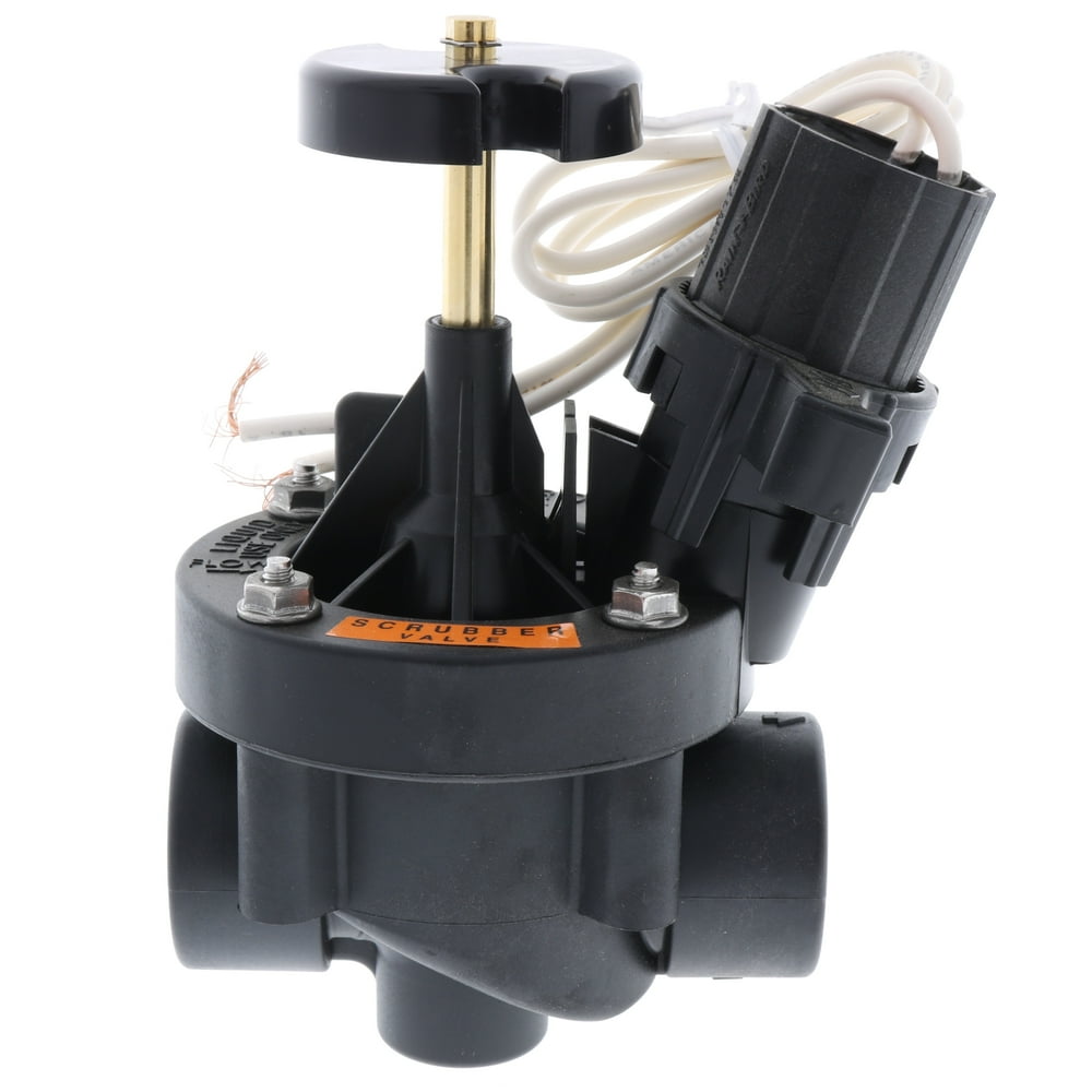 RainBird Inline Plastic Industrial Irrigation ValveSize1"Scrubber