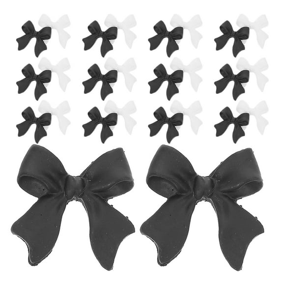 COOPHYA Manicure Supplies 200Pcs Resin Bow Nail Charms For Women Diy Artists