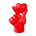 thumbnail image 2 of Amo a la estatua de gesto de mano de la mano de la mano del día de San Valentín versátil para de televisión adorno de escritorio Rojo, 2 of 8