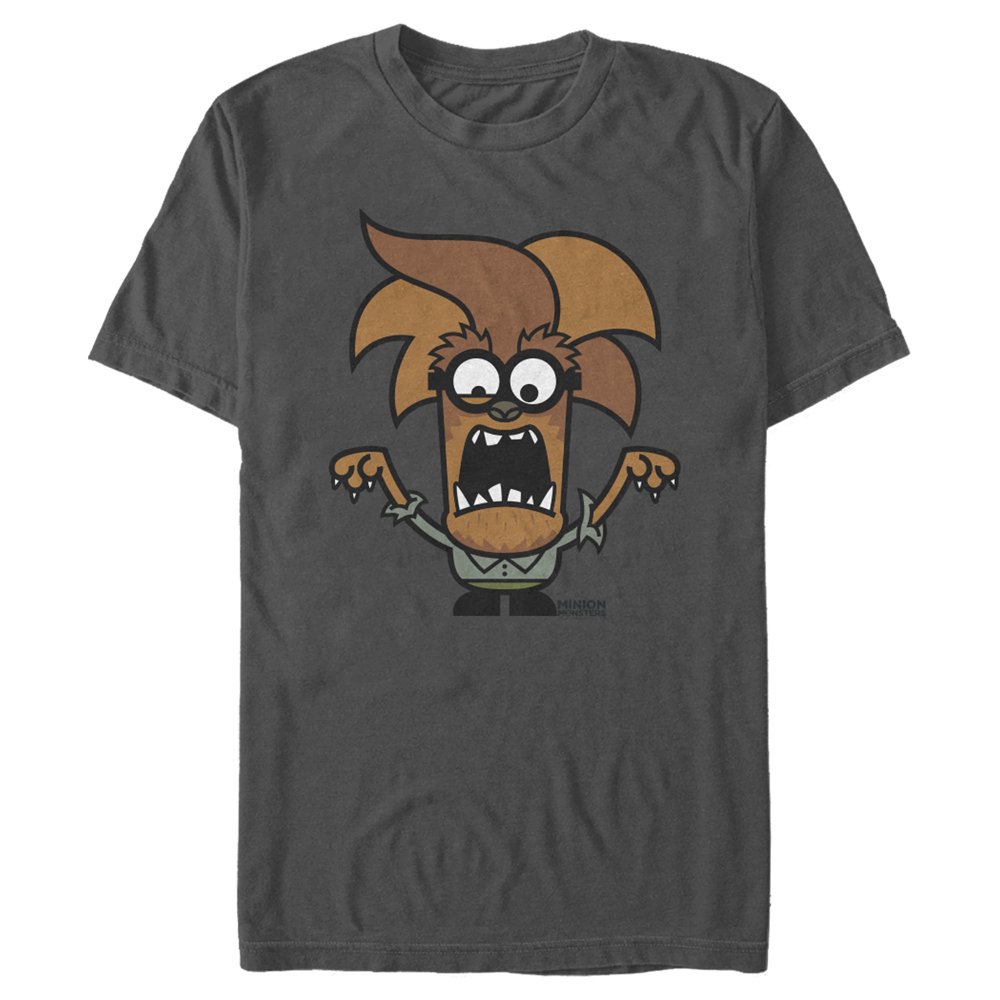 Despicable Me Men's Despicable Me Minions Werewolf Graphic Tee Charcoal 2X Large