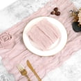 thumbnail image 6 of Wrinkled Dinner Napkins Gauze Cheesecloth Napkins 20 x 20 Inch Rustic Boho Table Napkins Decorative for Weddings Parties Event Home Table(Pink,6PCS), 6 of 7