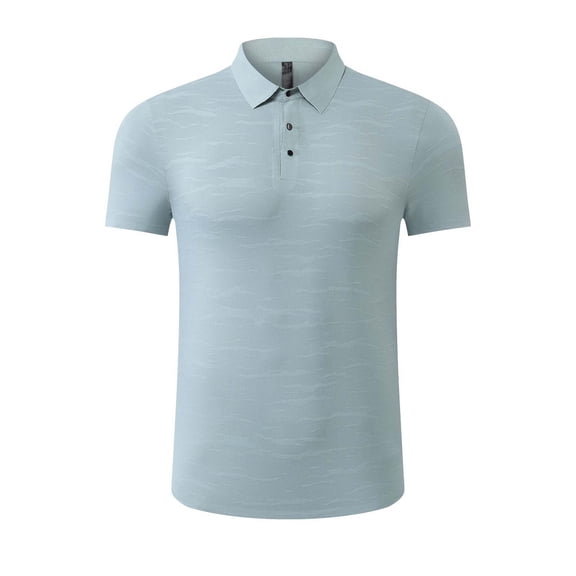 Ohufall Mens Dress Casual T-shirts Comfortable Button Turn-down Collar Tops Lightweight Quick Dry Short Sleeve Tees