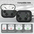 thumbnail image 5 of Allytechgroup Cute Case for Apple Airpods Pro 2nd Generation 202, Shockproof & Dustproof Earpods Case with Keychain, Soft Silicone Protective Cover Compatible with Apple Airpods Pro 2nd Gen,Darkgray, 5 of 7