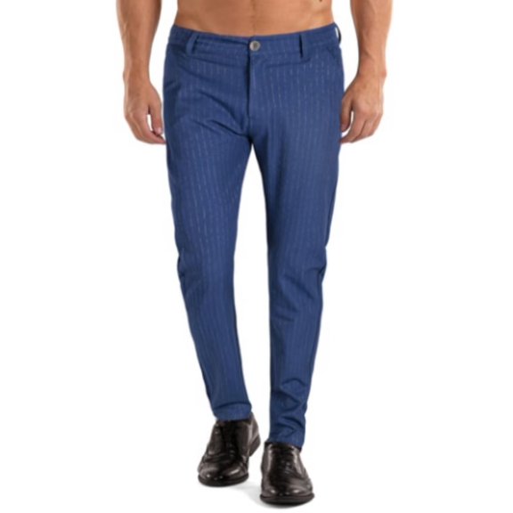 GINGTTO Men's Star Relaxed Fit Pants Casual, Blue (1-Pack)