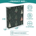 thumbnail image 3 of FORMRS 3 Ring Binder with Pockets 1.5" D-Rings Clip Board 200 Sheets Capacity, Green Christmas Trees, 3 of 8
