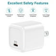 thumbnail image 2 of USB C Wall Charger for iPhone Charger, 2 Pack 20W Fast Charger Type C Charger with 6FT USB C to C Charging Cable, Type C Charger Plug USB C Block Charger Cube fits iPhone 17/16/15, Samsung, Black, 2 of 7