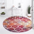 thumbnail image 1 of Unique Loom 3151708 8 x 8 ft. Rounded Trellis Frieze Round Rug, Multi Color, 1 of 5