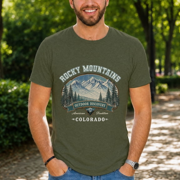 Jollimate Rocky Mountains Shirt, Colorado Shirt, Vintage Hiking Shirt, Hiking Gift Shirt