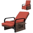 thumbnail image 1 of Outsunny Fauteuil Inclinable d'Extérieur en Osier Rouge avec Dossier, Repose-Pieds et Plateau Latéral Réglables - Cadre en Acier, Accoudoirs en Aluminium, 27.2 Pouces L x 32.3 Pouces P, Mobilier de Terrasse, 1 of 7