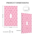 thumbnail image 3 of Disketp Pink Bows Decorator Light Switch or Receptacle Outlet Wall Plate Decorator Wall Plate Child Safe Outlet Cover-Style T, 3 of 6