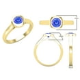 thumbnail image 3 of Dazzlingrock Collection 5mm Round Tanzanite Solitaire Engagement Ring for Women (Color Violet-Blue, Clarity Moderately Included) in 14K Yellow Gold, Size 10, 3 of 5