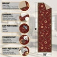 thumbnail image 5 of Ottomanson Floral Kitchen Runner Rug 1'10" x 6' - Non Slip Low Pile Carpet, Red, 5 of 12