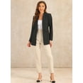 thumbnail image 4 of DARING DIVA Women's Stand Collar Single Button Dressy Suit Jacket S Black, 4 of 6