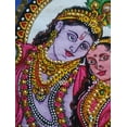 thumbnail image 2 of Lord Krishna Radha on swing Tapestry Sequin Wall Hanging, Home Decor Gift Fabric Print Poster, 2 of 5