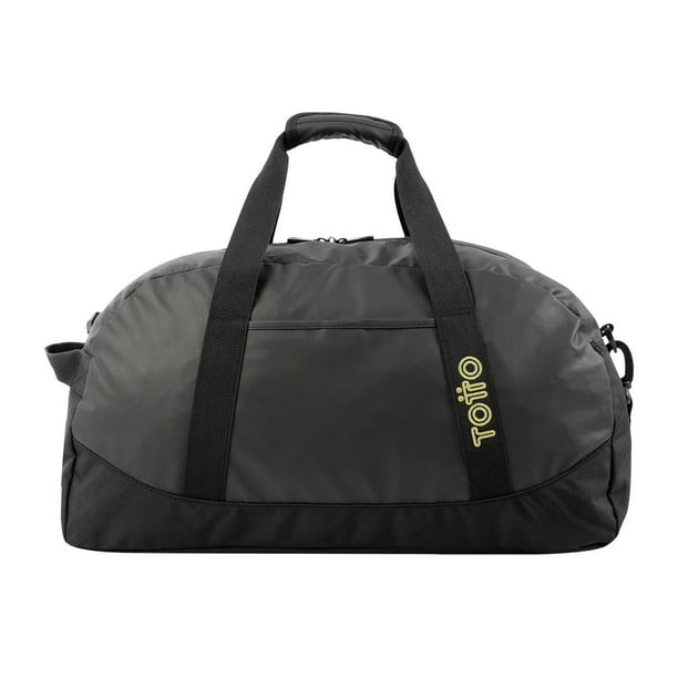 TOTTO Maleta Deportiva - Bolsa de Viaje | Mediana | con Asa y Correa de Hombro Removible ACTIVE M negro M