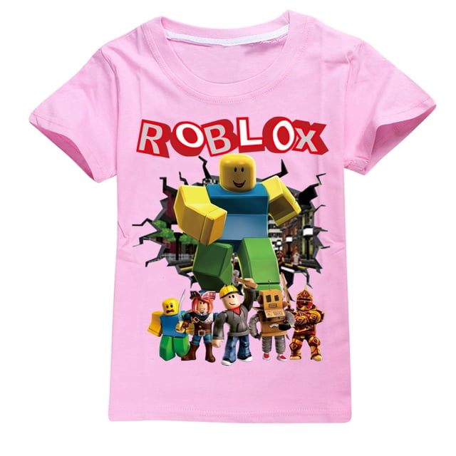 Roblox T-shirt à Manches Courtes, Col Rond, Pyjamas, Vêtements de Maison, 100 % Coton, Convient aux Garçons et aux Fillesyouyoupin