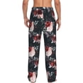 thumbnail image 6 of Mens Pajama Pants, Watercolor Floral Soft Sleep & Lounge Pants for Men, Cuteness Casual PJ Bottoms Pants with Pockets, 6 of 7