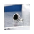 thumbnail image 4 of Gem Stone King 3.80 Cttw Black Onyx Ring for Women | 925 Sterling Silver | Gemstone Birthstone | Oval 9X7MM | Available in Size 5, 6, 7, 8, 9, 4 of 5