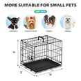 thumbnail image 6 of BestPet Dog Crate 18" Foldable Metal Kennel,Secure Slide-Bolt Latches, Leakproof Tray Portable Dog Cage for Small Breeds for Travel, Indoor & Outdoor Use,Black, 6 of 6
