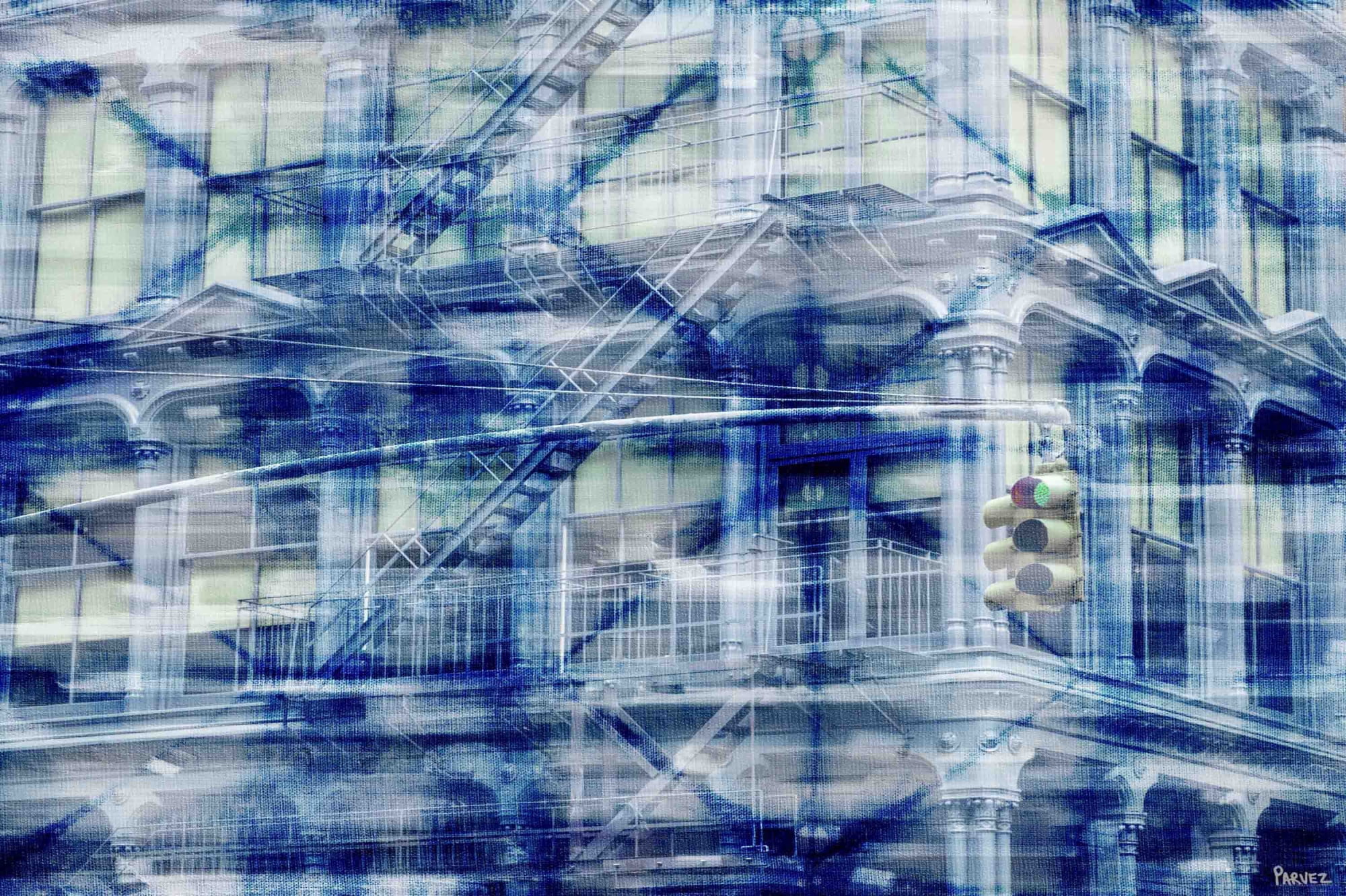 Parvez Taj "Green Light" Print on Canvas
