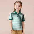 thumbnail image 5 of LIhncine Toddler Boys & Girls Striped Polo Shirt - Short Sleeve, Casual Summer Holiday T-Shirt,Size 1-2 Years, 5 of 8