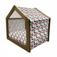 thumbnail image 2 of Geometric Pet House, Squares Circles and Triangles in Colorful Design with Scribble Lines on White, Outdoor & Indoor Portable Dog Kennel with Pillow and Cover, 5 Sizes, Multicolor, by Ambesonne, 2 of 5