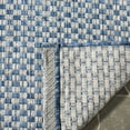 thumbnail image 5 of SAFAVIEH Courtyard Blair Checkered Indoor/Outdoor Runner Rug, Blue/Light Grey, 2'3" x 18', 5 of 6