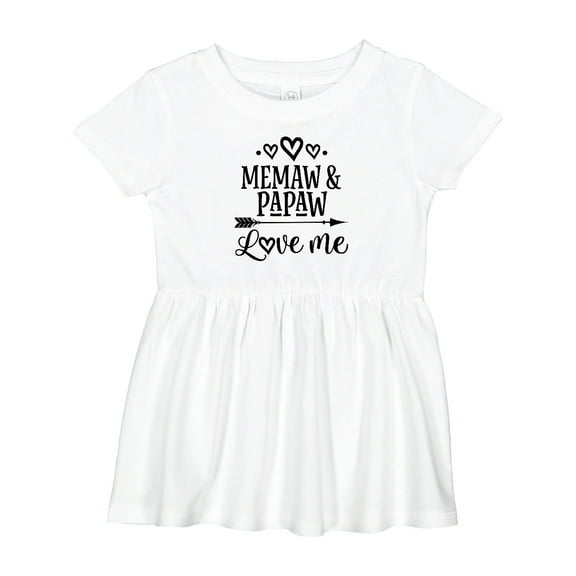 Inktastic Memaw and Papaw Love Me Girls Baby Dress