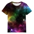 thumbnail image 5 of Kaondbfi Delicate Arctic Light Print T Shirts Fashionable Summer Round Neck Short Sleeve Blouses Tops for Carnival, 5 of 6