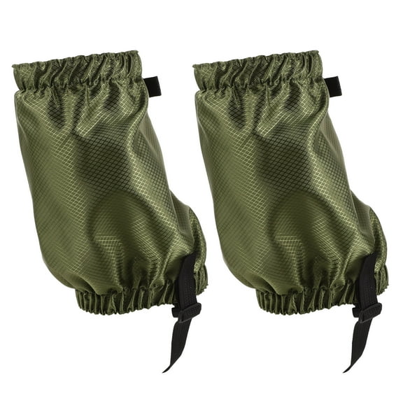 Hiking Gaiters Anti-sand Shoe Covers Waterproof Boots Leggings 420D Diamond Oxford Cloth Green 25.00X20.00X0.20CM