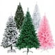 thumbnail image 2 of Árbol de Navidad artificial de pino de 4/5/6/7 pies, árbol de Navidad, decoración navideña para año nuevo con soporte de metal resistente, árbol de Navidad blanco y rosa, 2 of 5