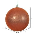 thumbnail image 2 of Vickerman 3" Burnished Orange Glitter Ball Ornament, 12 per Bag, 2 of 5