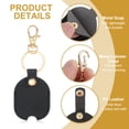 thumbnail image 3 of Uxcell Leather Key Sleeve 4Pcs Broken Car Key Loop Replacement Clasp for Women Black, 3 of 5