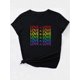 thumbnail image 3 of Camiseta De Mujer Activewear Tops Simples De Verano Para Viajes De MochileroChic Gradient Letter Print T-Shirt for Women - Casual Round Neck, Short Sleeve Top, Breathable Polyester, Machine Washable, 3 of 8