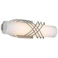 thumbnail image 3 of Beaumont Lane 14" LED Opal Glass Metal Ribbon Bath Bar Light in Pewter, 3 of 5
