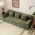 thumbnail image 3 of HSUNNS 71" 3 Setaser Sofa, Comfy Extra Deep Seat 3 Seater Couch for Living Room with Soft Upholstered, Free 3 Pillows, No Assembly Required, Green, 3 of 6