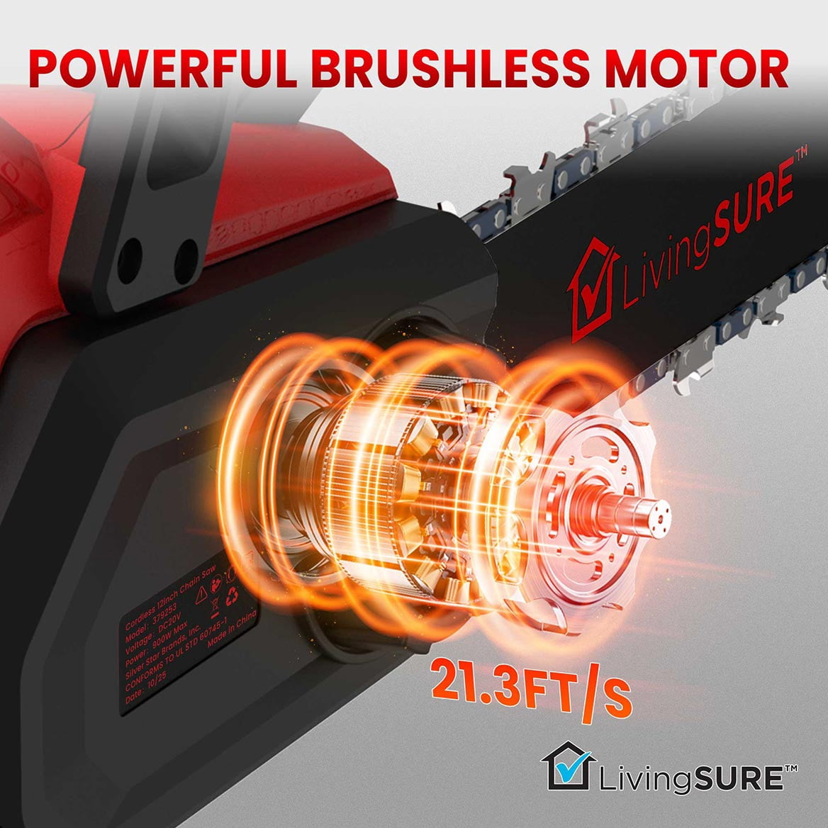 12" Cordless Chainsaw by LivingSURE