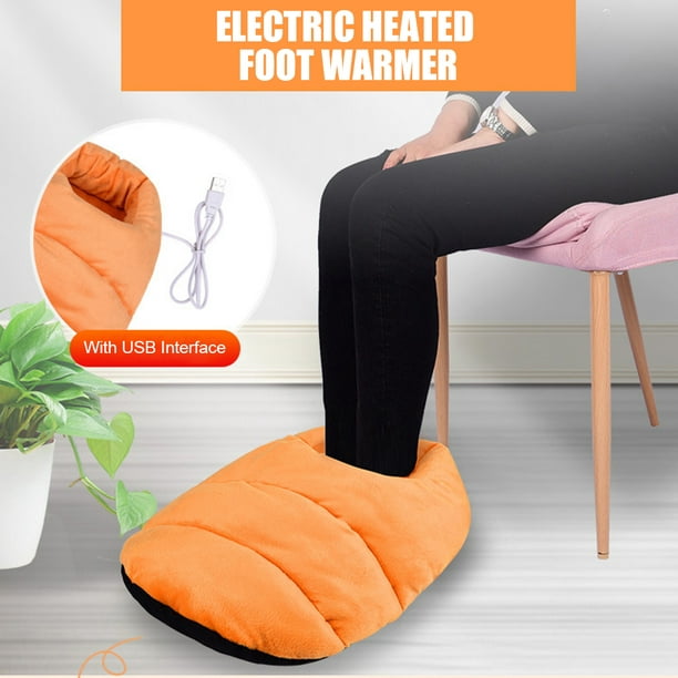 Acheter Chauffe-pieds chauffant USB, chauffe-pieds électrique en peluche  douce, coussin chauffant pour femmes et hommes