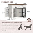 thumbnail image 4 of Afuera Living 40-Inch White 3-in-1 Dog Crate Furniture 3 Doors 240 lb Top, 4 of 10