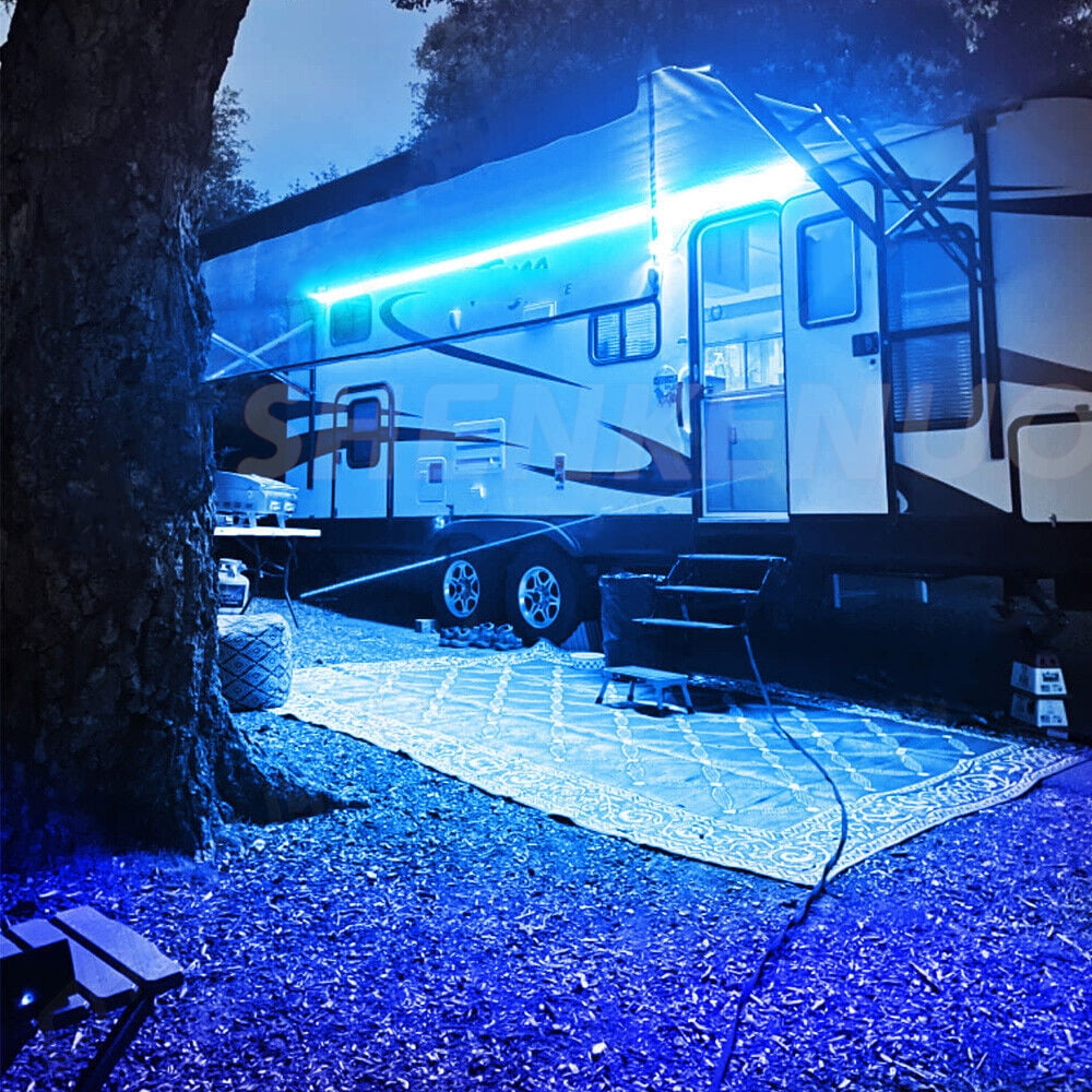 LED Awning Lights for RV, Waterproof Camper Awning Lights for Travel Trailers Motorhome, 5M 16.4FT RV LED Lights Exterior RV Awning Strip Lights for Lighting Up Camp Area, 12v DC