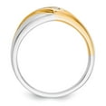 thumbnail image 2 of 14K Two-Tone Gold Ring Band Men's Diamond Round Mens, Size 8, 2 of 5