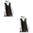 thumbnail image 1 of Guardoinrt Comfortable And Breathable Knit Sweater Vest For Men For Layering Cotton Sleeveless Vest Cardigan Classic Sweater Style Brown 2Set, 1 of 6