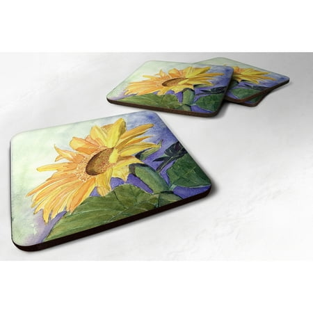 

Carolines Treasures RDR2001FC Flower - Sunflower Foam Coaster Set of 4 3 1/2 x 3 1/2 multicolor