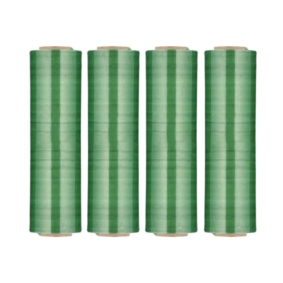 MMBM Green Stretch Wrap 18 Inch x 1500 Feet 4 Rolls 63 Gauge Opaque Hand Film for Pallet Wrapping and Shipping