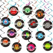 Party Hanging Swirls Decorations Retro Vinyl Record Cutout Ceiling Swirl Streamers for 50s 70s 90s Theme Birthday Decorations Rock Music Dj Party Supplies$$Electronics Accessories
