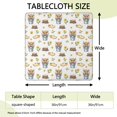 thumbnail image 2 of Highland Cow Bucket Flower Shoe Pattern Square Fitted Tablecloth with Elastic Edge,Square Table Cover,Washable Elastic Table Cover for Home Kitchen Party Decor 36"x36", 2 of 6
