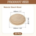 thumbnail image 2 of 20Pack Wood Button Plugs, 28mm / 1.1" Hardwood Screw Hole Plug Mushroom Wooden Caps Buttons Beech Wood Plug for Furniture Woodworking Craft Decor (35mm x 28mm), 2 of 6