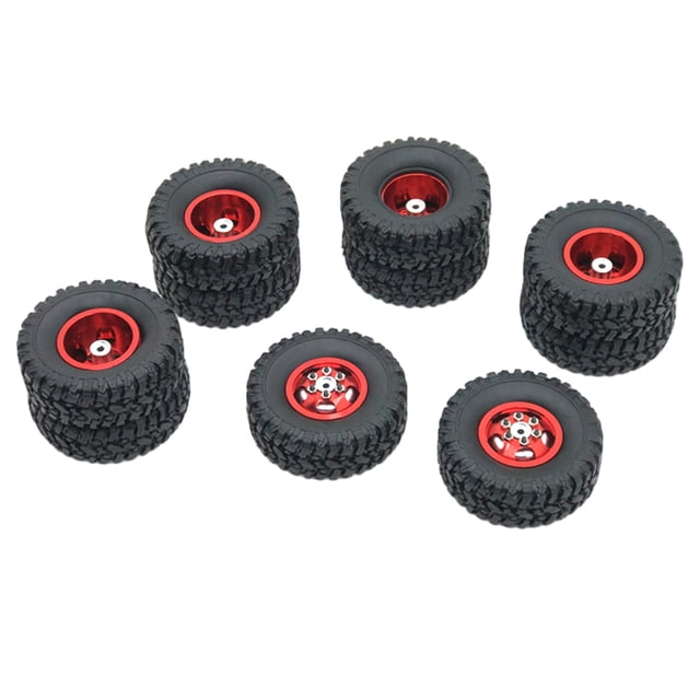 Neumático de goma Bewildely 6WD llantas de aleación de aluminio para coche RC 1/16 C14 B16 B36