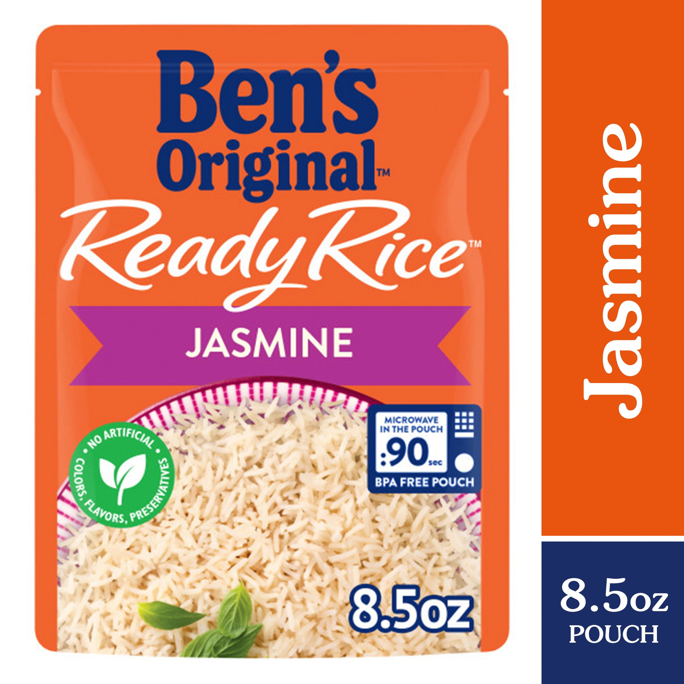 BEN'S ORIGINAL Ready Rice Jasmine Rice, Easy Dinner Side, 8.5 OZ Pouch